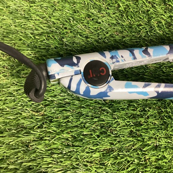 CHI Ultra Blue Camo Design Flat Iron Ceramic Hair Straightener - Picture 8 of 12